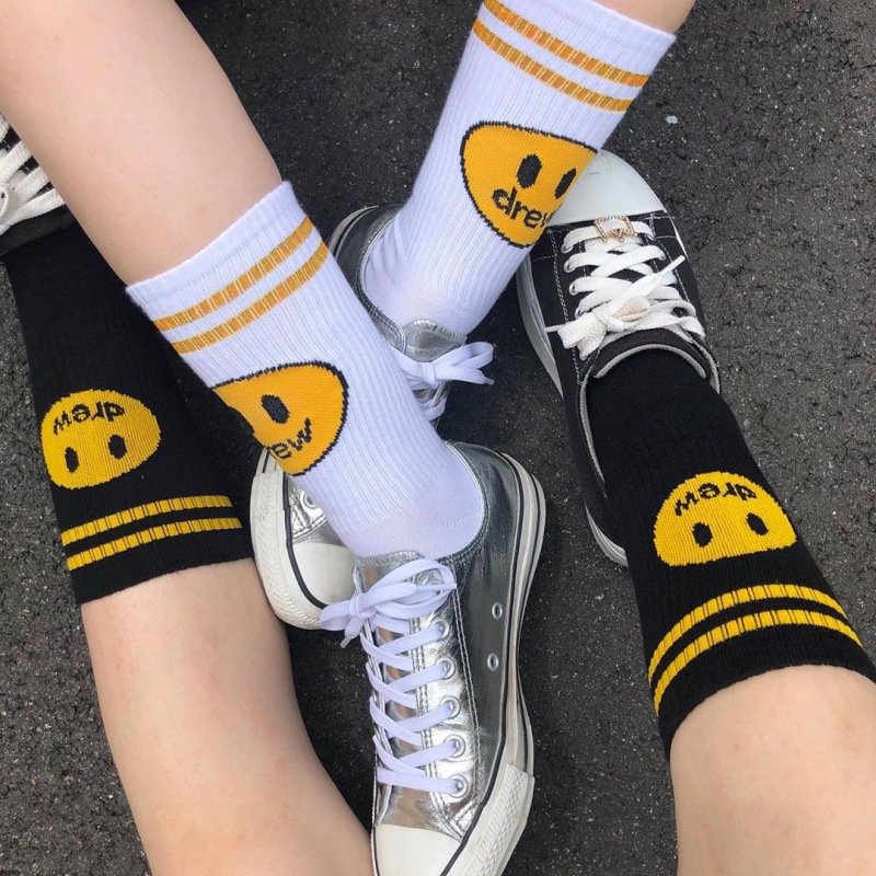 Tube Socks Four Seasons Cotton Socks Trendy Socks Lovers Wild Smiley Sports Casual Basketbal Socks