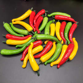 仿真辣椒模型 青红辣椒尖辣菜椒假蔬菜模型橱柜摄影早教道具装饰