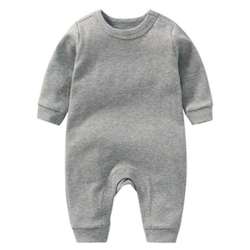 baby climbing clothes baby long-sleeved pajamas rompers jumpsuit jumpsuit spring and autumn newborn jumpsuit solid color long climbing clothes