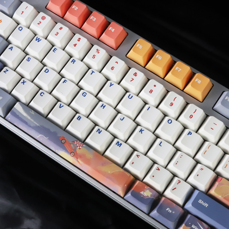 Rapid Theme Mechanical Keyboard Keycaps Original Height Pbt Material Five-Sided Sublimation Spot Factory Wholesale