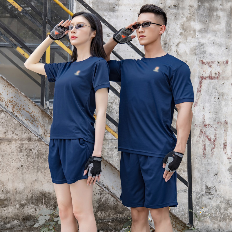 新式消防体能训练服批发夏季火焰蓝上衣救援团体作训服装速干透气