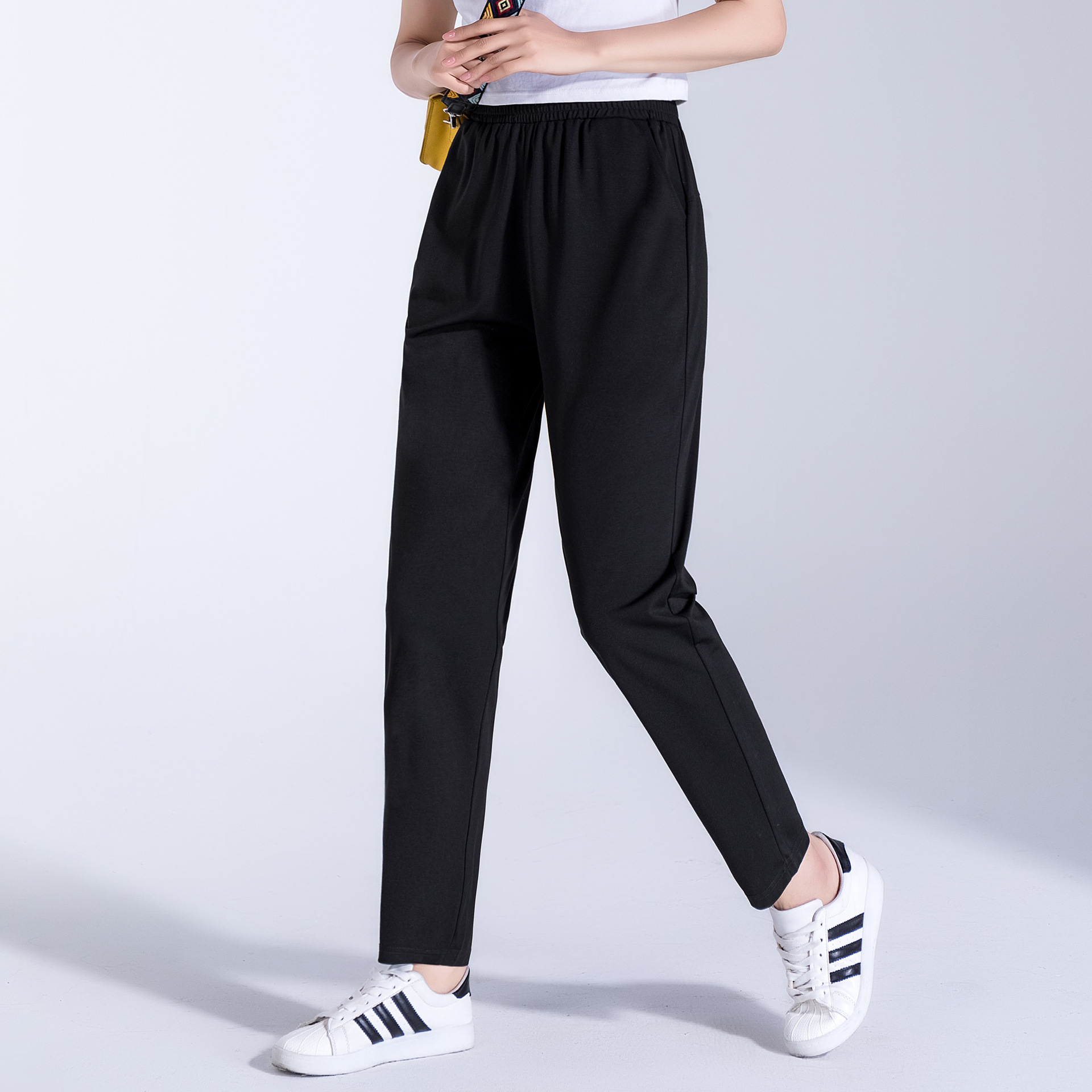 夏季薄款中年妈妈九分裤宽松棉质中老年人女裤舒适气质休闲运动裤