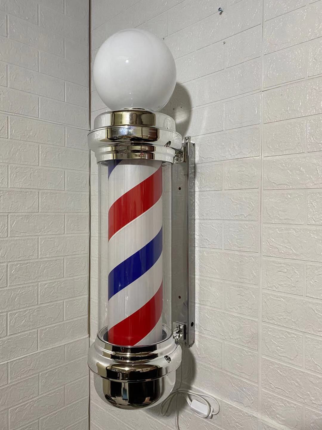 批发 2024秋 理发店led美发转灯高亮发廊标志防水壁挂美发店广告转灯