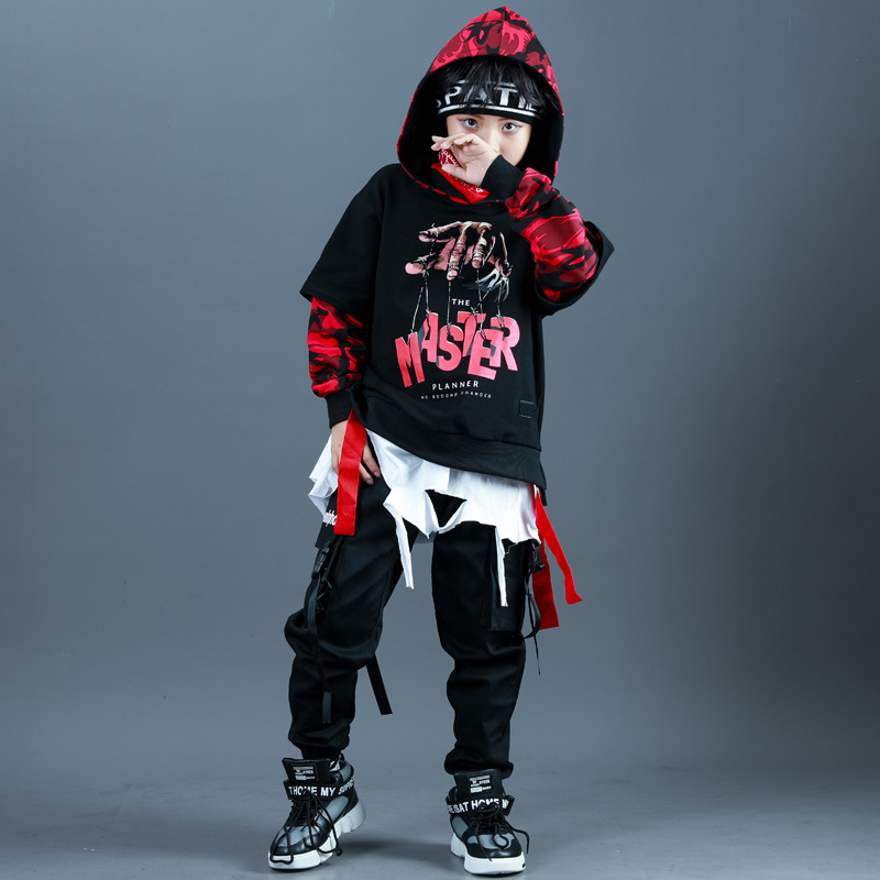 韩国潮版男童秋装套装新款2023年儿童洋气中大童街舞女童原宿衣服
