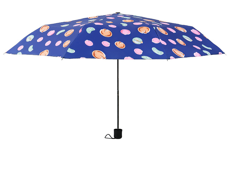 短柄花色情侣折叠伞厂家批发景点车站便携雨伞地摊礼品三折伞