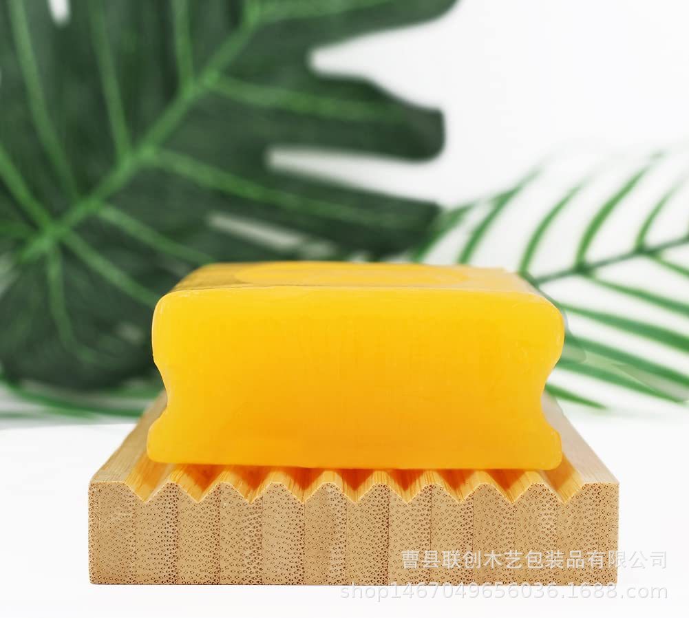 Wooden Soap Holder Bathroom Wash Basin Soap Holder Simple Storage Rack Bamboo Square Drain Soap Holder
