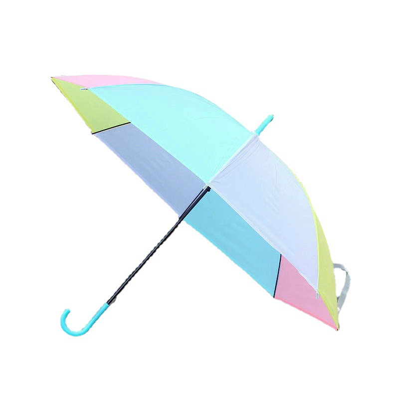 Transparent Children's Umbrella Boys and Girls Kindergarten Children's Umbrella Ultra Light Transparent Umbrella Cartoon Long Handle Automatic Umbrella Opening