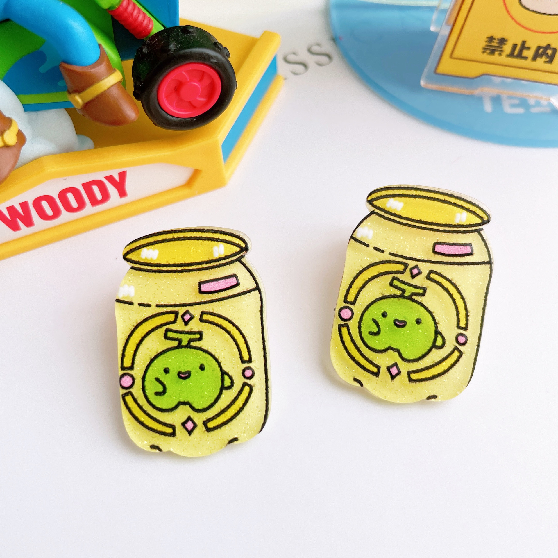 Cute Beverage Bottle Soda Milk Acrylic Paster DIY Handmade Material Kit Refridgerator Magnets Ornament Accessories