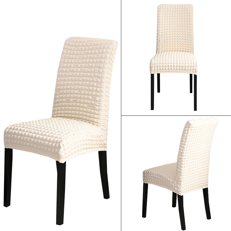 [Elshi] Wish Amazon E Bay Cross-Border Seersucker Solid Color Elastic Chair Cover Household Hotel Europe and America