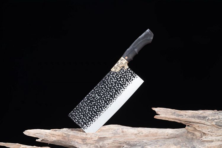 龙泉菜刀不锈钢切片刀锋利锻打锤纹厨刀家用切菜切肉刀具现货批发