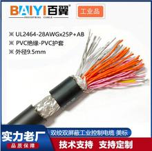 双绞双屏28AWG 三菱伺服驱动器控制线缆50芯IO线缆PLC信号线缆