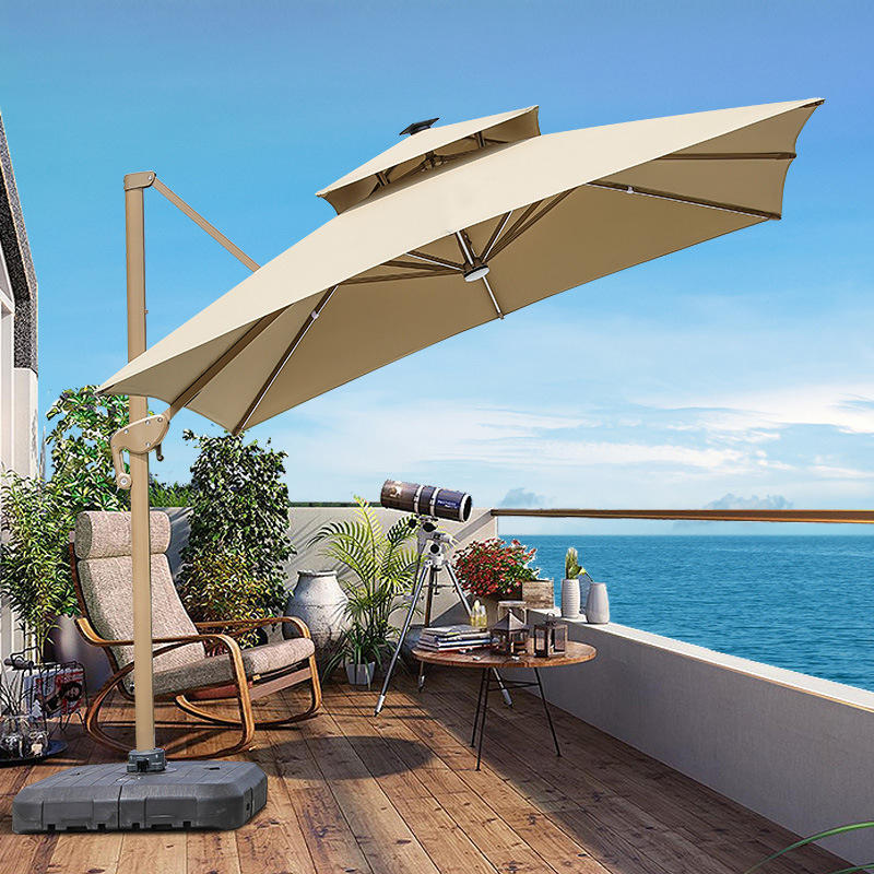 户外遮阳伞庭院防紫外线露台花园别墅罗马伞折叠太阳伞防晒伞