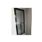 长虹磨砂透明玻璃平开钛合金门黑色白色灰色极窄厨卫门