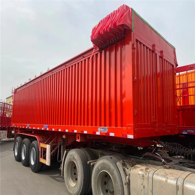 出口重型后翻自卸半挂车 轻型后翻自卸车 砂石料运输挂车-阿里巴巴