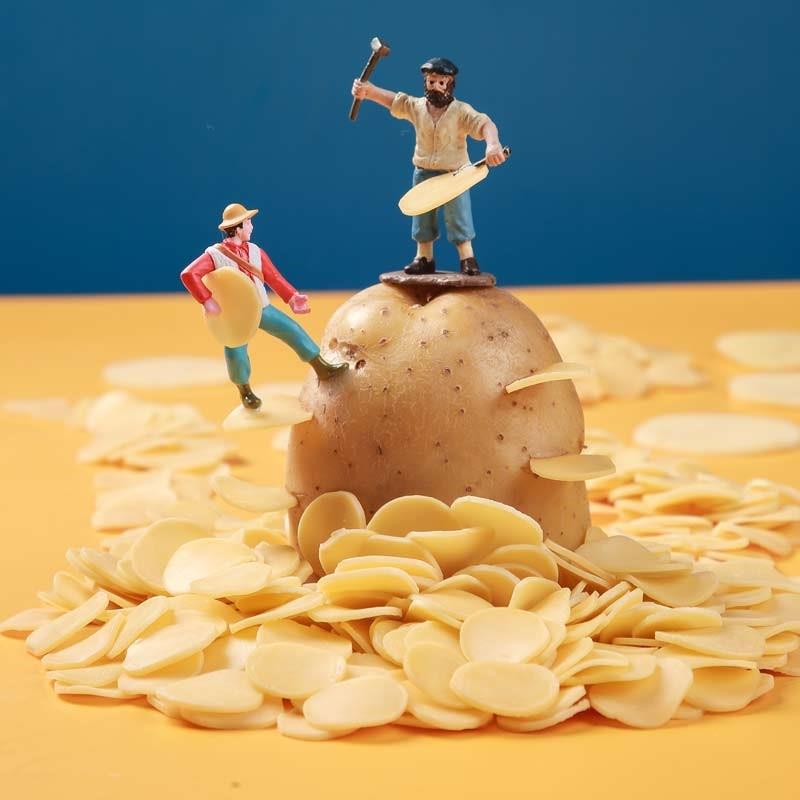 薯片油炸小吃半成品生薯片自己炸土豆片散装称重休闲