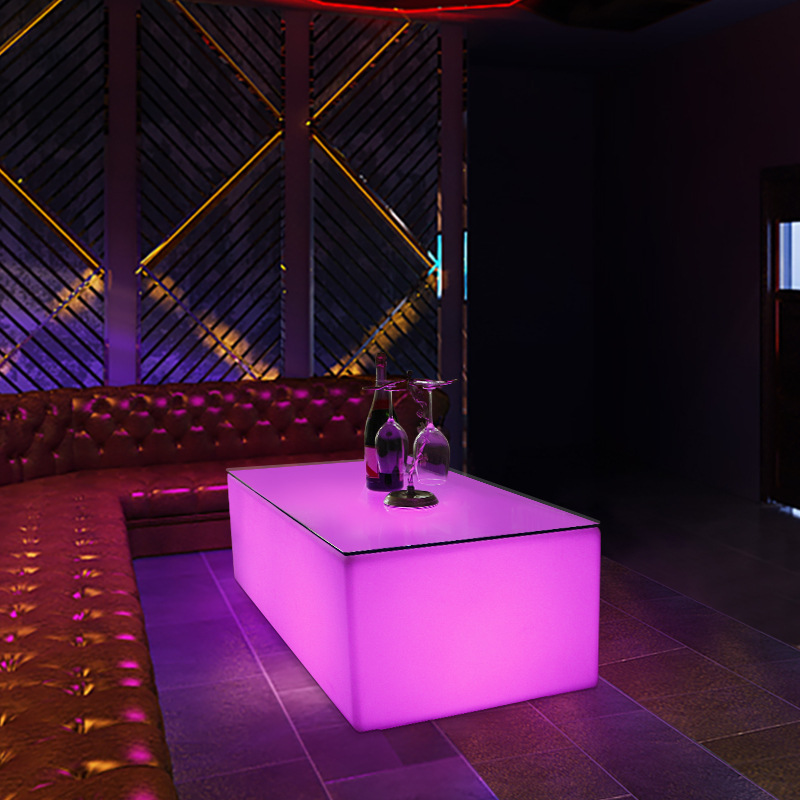 创意 led发光家具酒吧发光桌椅遥控包厢发光桌子充电ktv发光茶几
