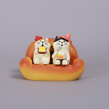 日式zakka面包沙发猫灰熊蛋糕面包店装饰场景树脂工艺品摆件礼品