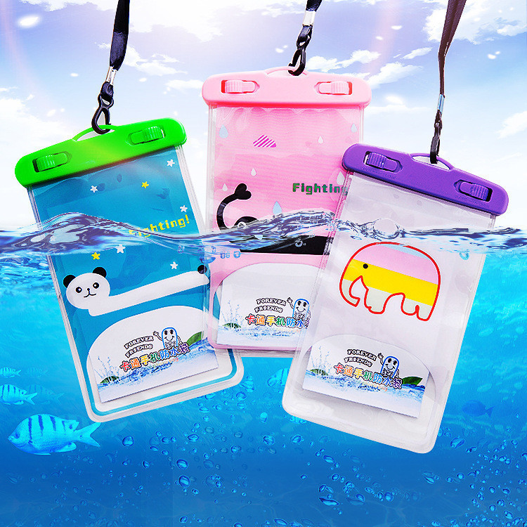 New Style Mobile Phone Waterproof Bag Rider Cartoon Marine Animal Pvc Transparent Touch Screen Photograph Drifting Waterproof Cover