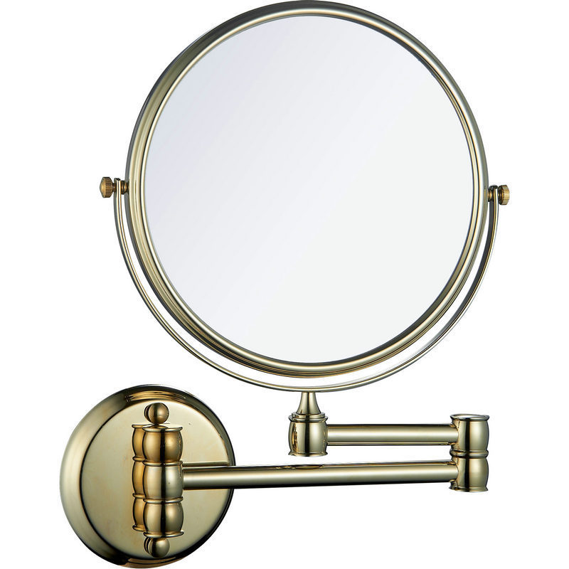 Toilet Men's Makeup Mirror Small Mirror Wall-Mounted Rotating Oval Metal Makeup Mirror Table Mirror Dressing Mirror Enlarged