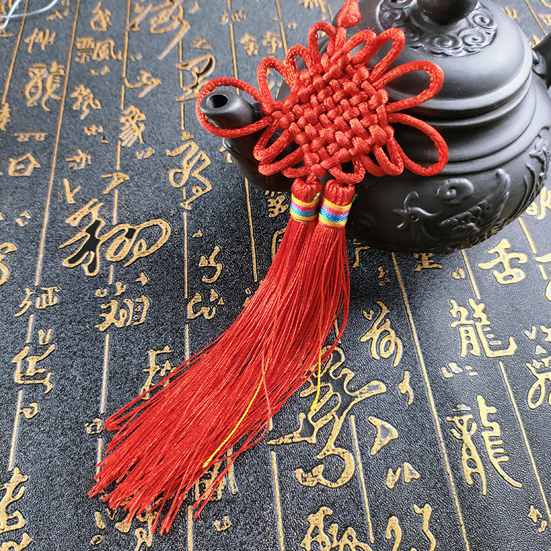 中国结小号挂件红色平安节同心结流苏穗子双喜8盘中国结双彩穗