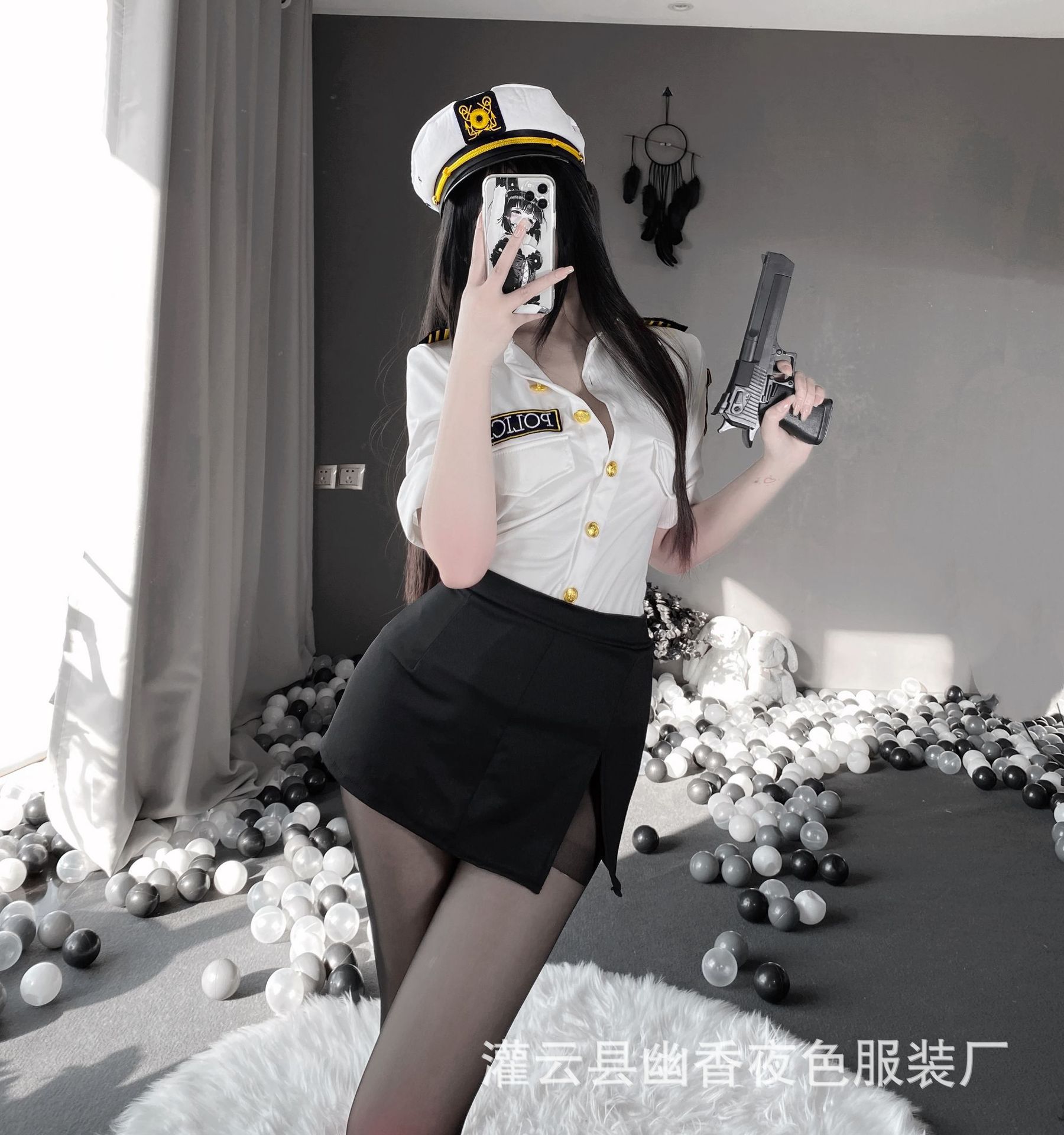 林林婷性感情趣内衣制服诱惑纯欲服装女警套装调情火辣床上激情