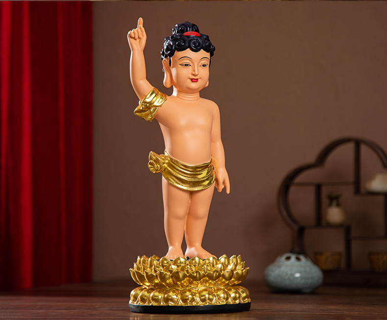 家用浴佛太子像树脂寺庙居家供奉摆件释迦牟尼佛防水浴佛节