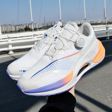 跨境男式运动鞋2024夏季新款旋转扣气垫底运动透气跑步鞋sneakers