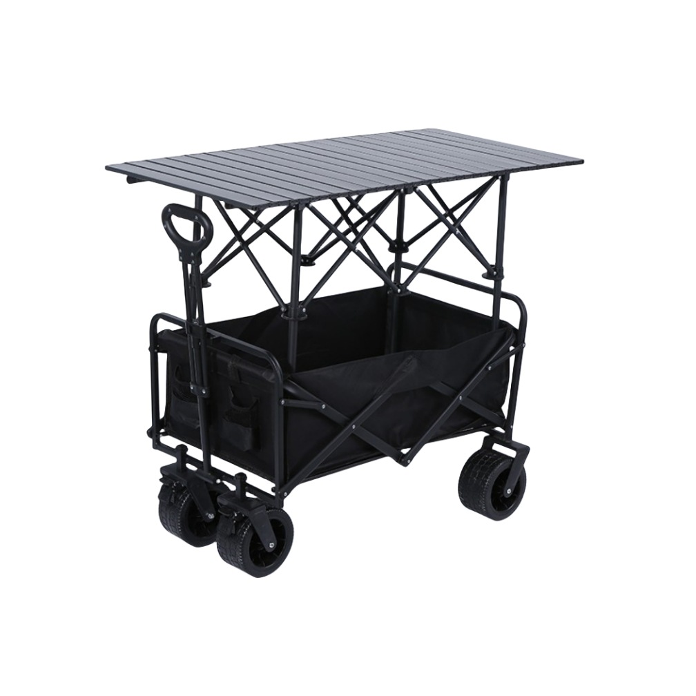 Internet Celebrity Camper Foldable Trolley Outdoor Stall Camping Cart Camp Cart Trailer Picnic Hand Buggy