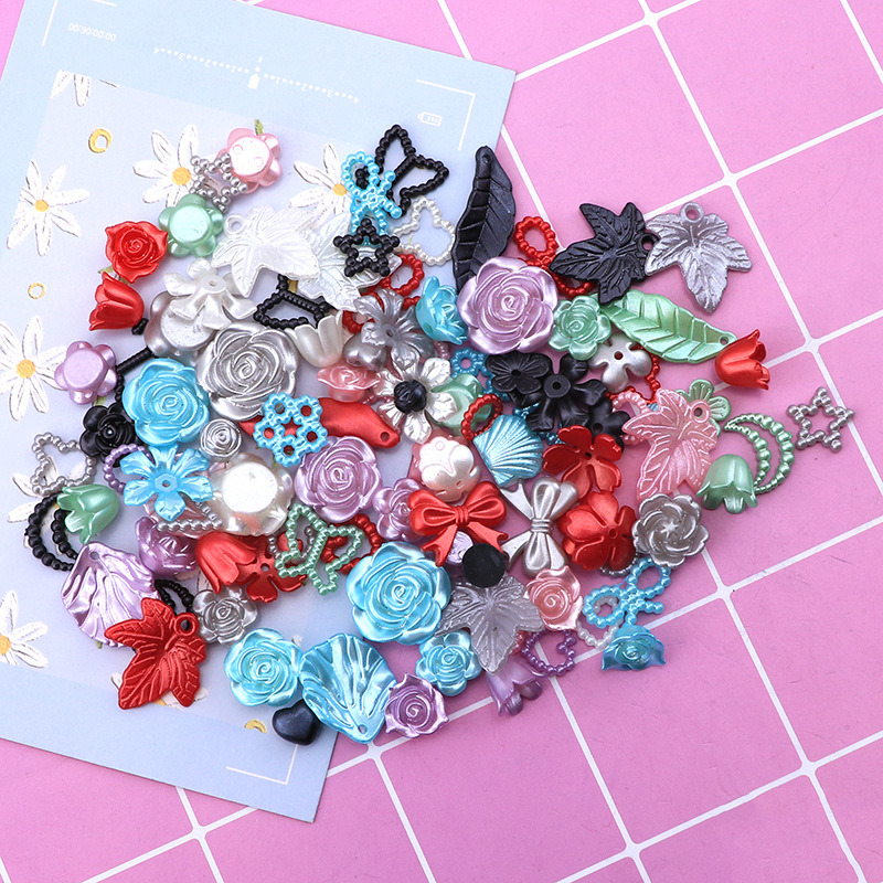 acrylic baroque mixed sold by half kilogram scattered beads cartoon stringed pearls bracelet handmade material hair rope mixed color