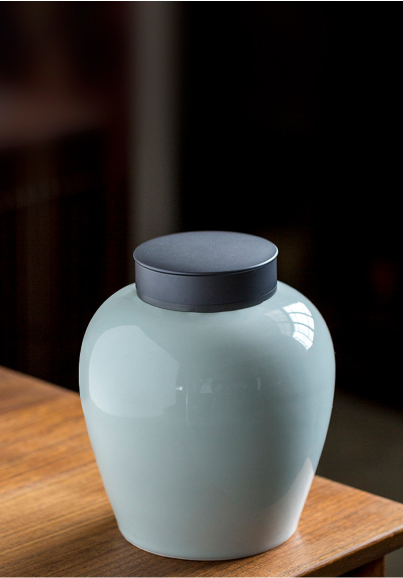 茶叶罐布袋一斤装白毫银针空礼盒装陶瓷创意绿茶礼盒密封罐定制