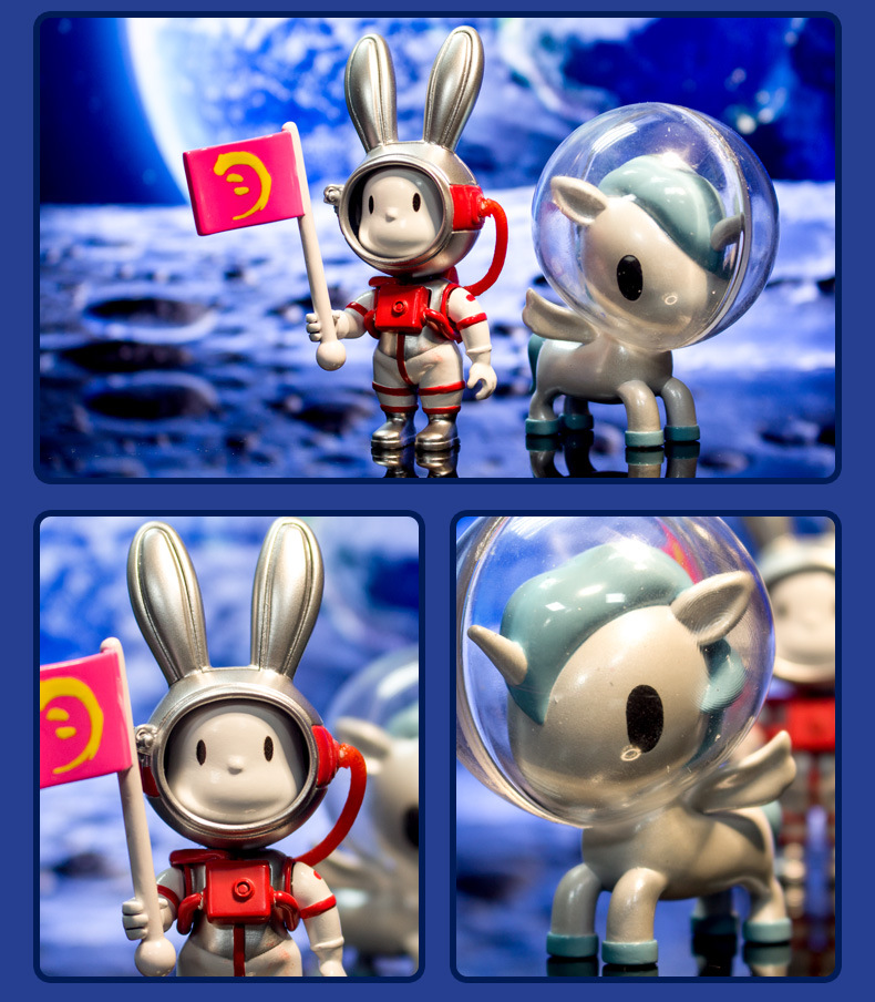 tokidoki独角兽中国探月联名太空人扭蛋潮玩盲盒纪念儿童圣诞礼物