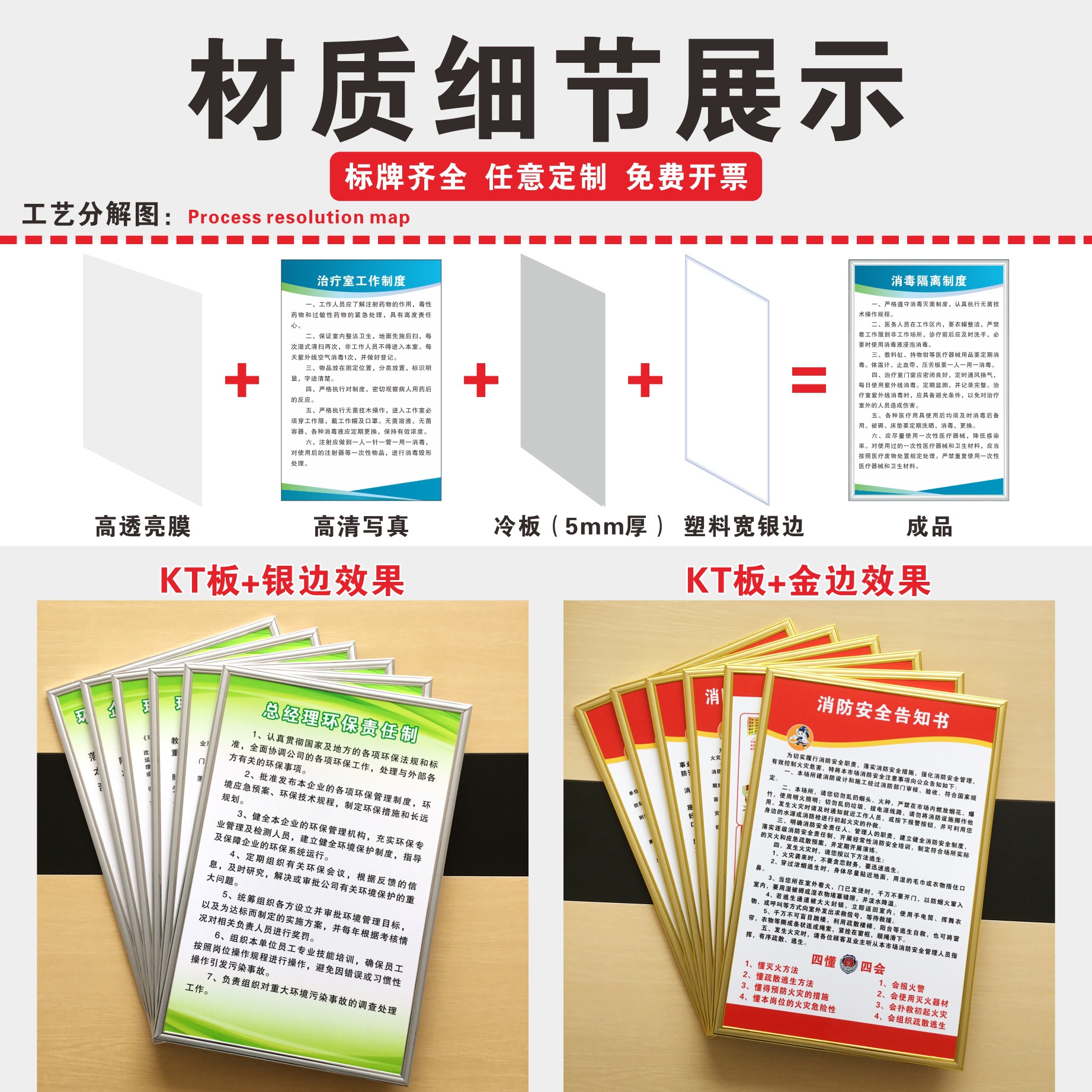 门诊室制度牌个体诊所卫生室制度牌护士医师工作职责规章管理制度
