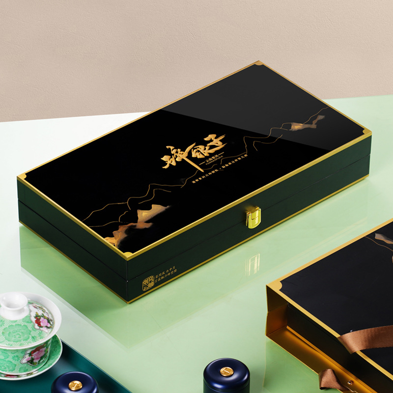 滴塑碎银子包装盒空礼盒12罐高档茶化石包装盒一斤碎银子礼盒空盒