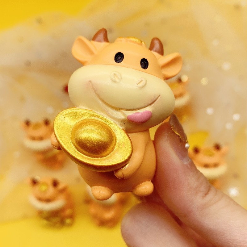 美沐儿 2021牛年金元宝牛宝宝车载diy香薰石膏香薰蜡烛硅胶模具