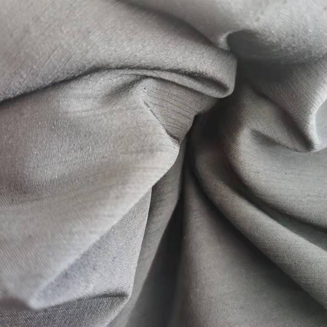 仿双宫条形来回竹节小颗粒平纹面料尼龙女装服装竹节布热销推荐