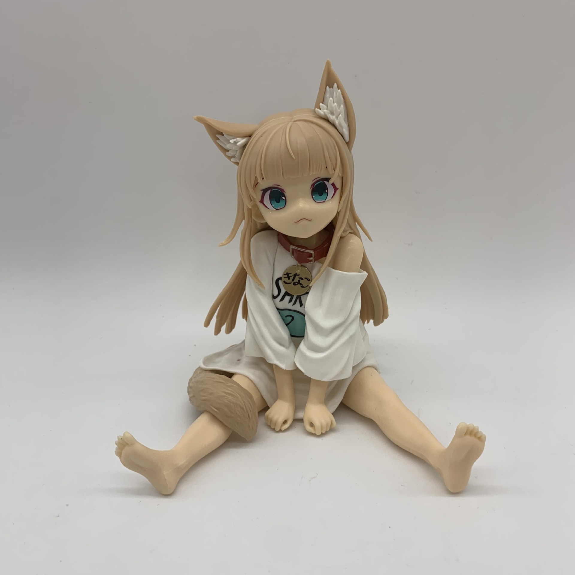 猫娘 黄豆粉 坐姿吃鱼我家猫猫是可爱的女孩子美少女手办模型批发