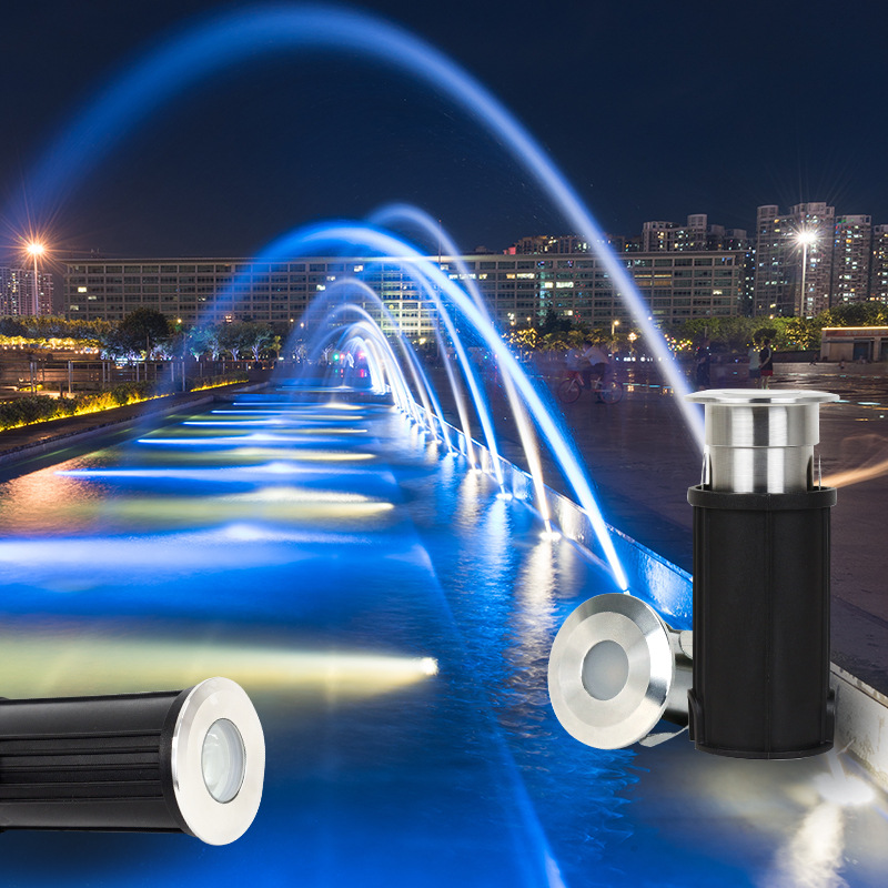 led星星地埋灯户外防水迷你小射灯嵌入式0.2w1w12v不锈钢水下灯