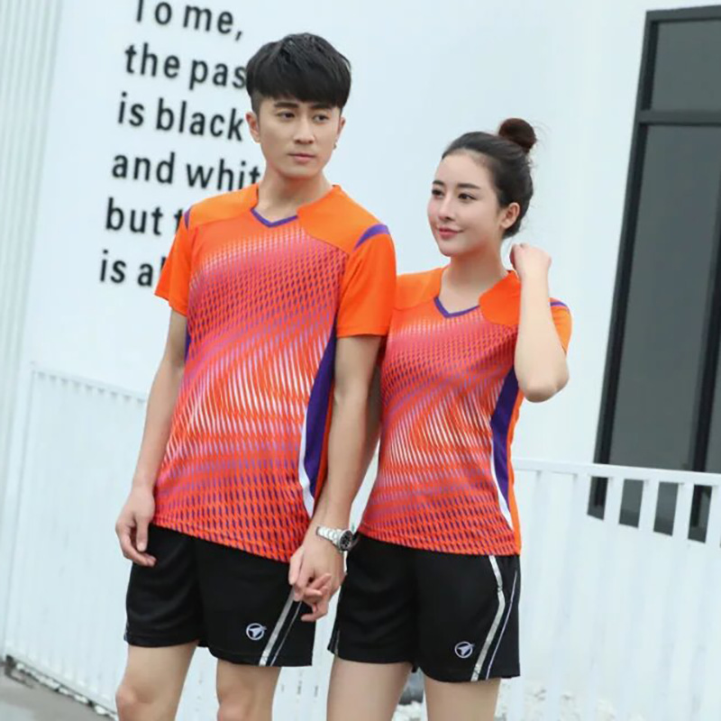 夏季羽毛球运动服女短袖速干透气男上衣夏装乒乓球服训练套装运动