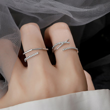 食指戒指女时尚个性镀银戒指女ins潮高级感冷淡风戒指女小众设计