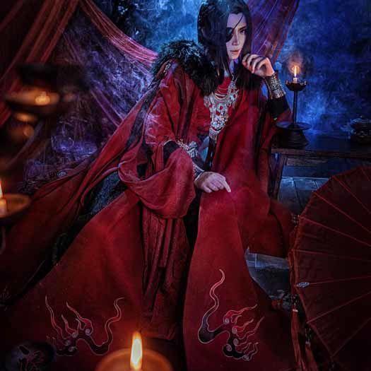 祺鑫阁花城披风花城斗篷古风斗篷披风古风毛领披风