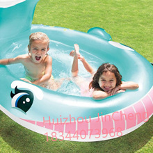 PVC户外海豚喷水池新款鲸鱼大象尾巴喷水洒水池 圆形戏水玩具定款