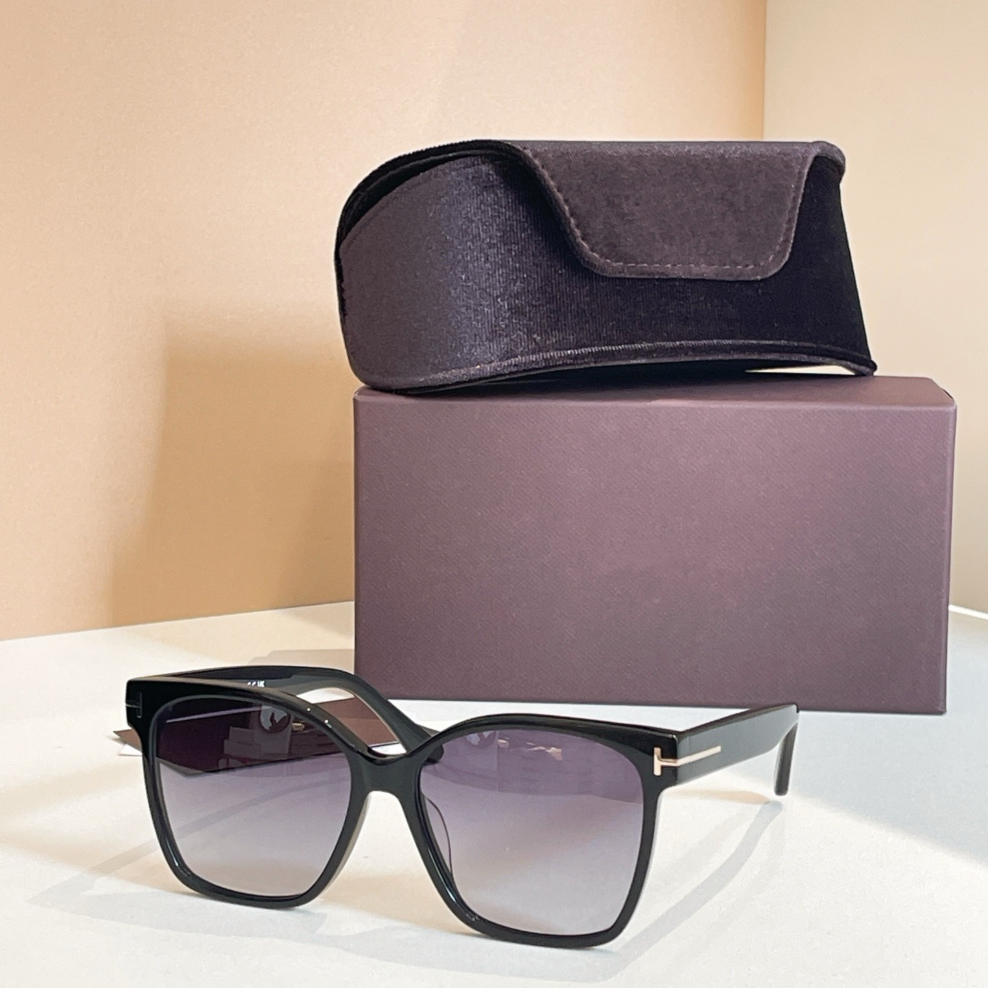 欧美潮流时尚太阳镜t字板材遮阳眼镜复古个性高级感墨镜女TF1312