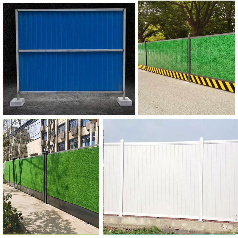 pvc工地临时钢结构装配式彩钢地铁围挡室外彩钢瓦施工简易挡板