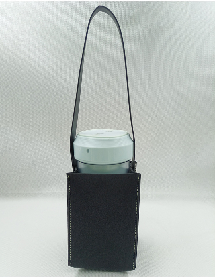 批发日韩皮革咖啡奶茶杯套 便携手拎隔热饮料手提袋 保温杯皮套