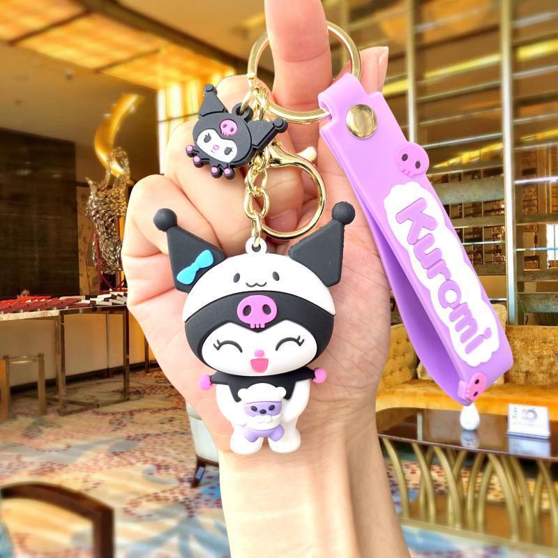 Sanrio Cartoon Keychain Doll Pendant Cute Coolomi Key Accessories Doll Machine Student Schoolbag Accessories