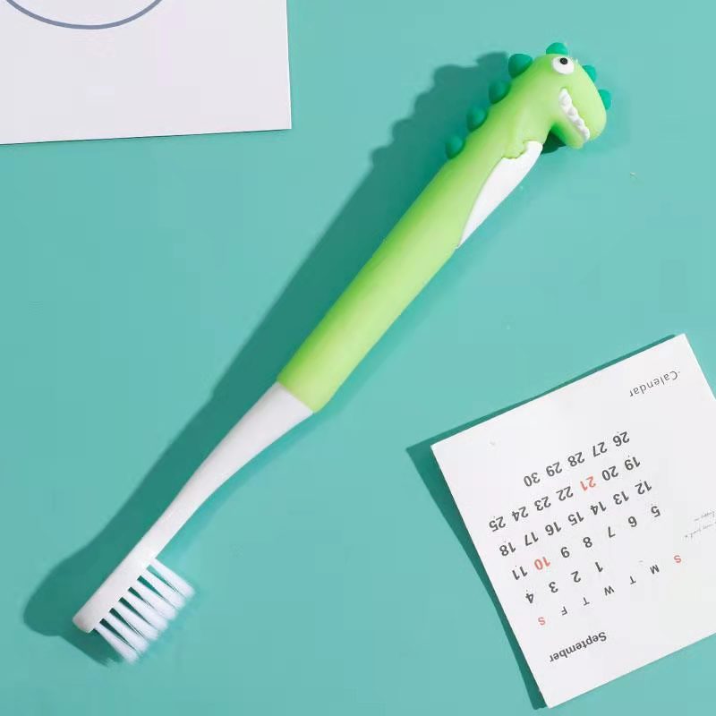 Creative Children's Toothbrush Children's Oral Cleaning Toothbrush Little Dinosaur Soft-Bristle Toothbrush TikTok Toothbrush Factory Wholesale