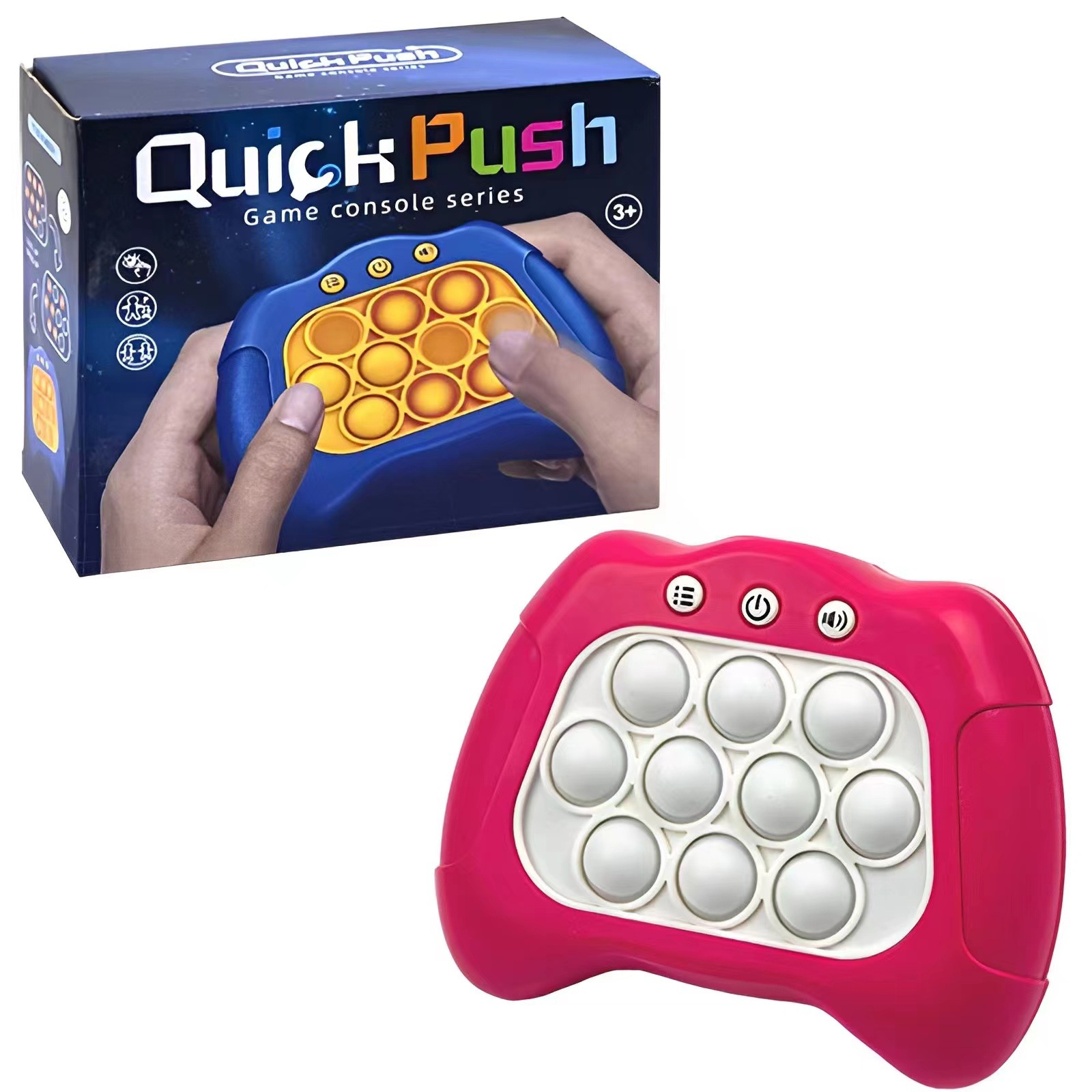 Children's Push Music Decompression Game Machine Mouse Killer Pioneer Quick Push Puzzle Game Machine Whac-a-Mole Toy Generation