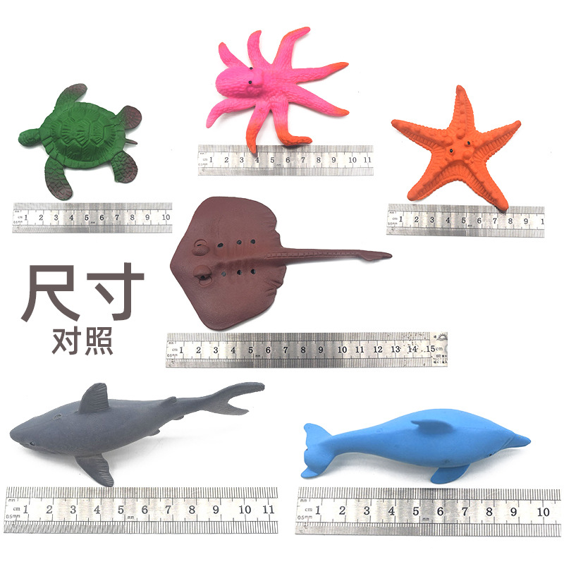 New inflatable toys simulate Marine animals sharks dolphins octopus soaking in water to become large SpongeBob Squarepants model toys Specification drawing