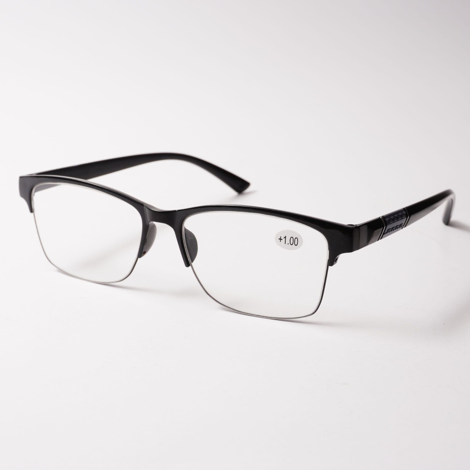 老花镜 半框拉丝商务高清远视镜跑江湖树脂老花眼镜外贸批发处理