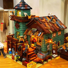 渔夫小屋兼容积木建筑街景房子模型高难度拼装益玩具男孩